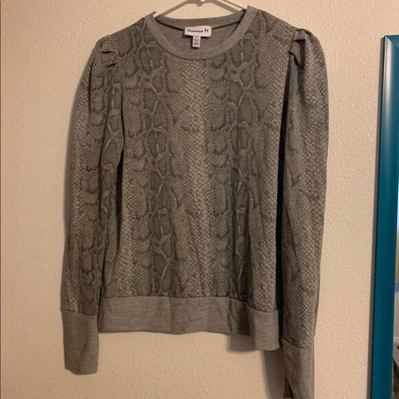 Veronica M XS Grey Snake Print Long Sleeve - Picture 1 of 4